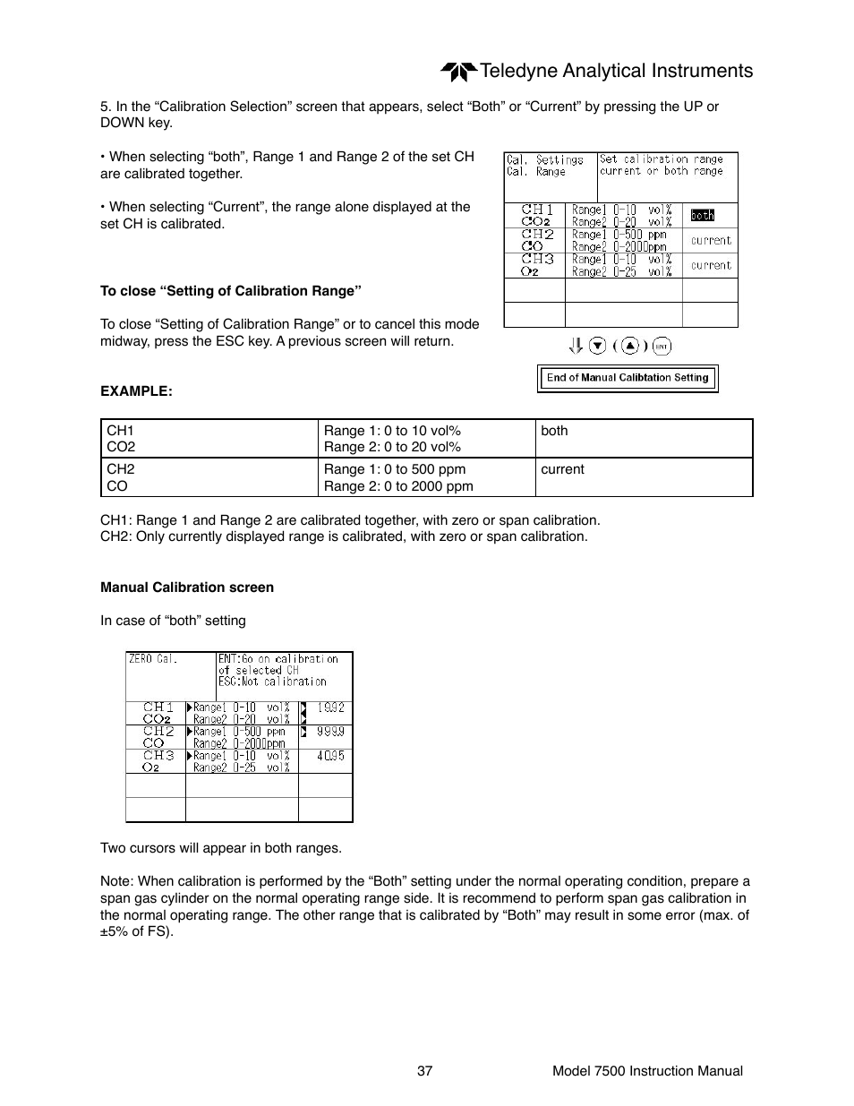 Teledyne analytical instruments | Teledyne 7500 - Infrared gas analyzer - operating manual User Manual | Page 37 / 80