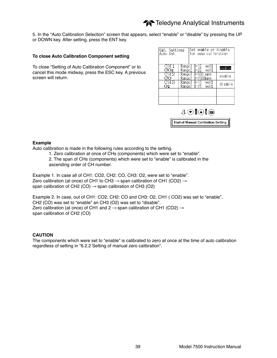 Teledyne analytical instruments | Teledyne 7500 - Infrared gas analyzer - operating manual User Manual | Page 39 / 80