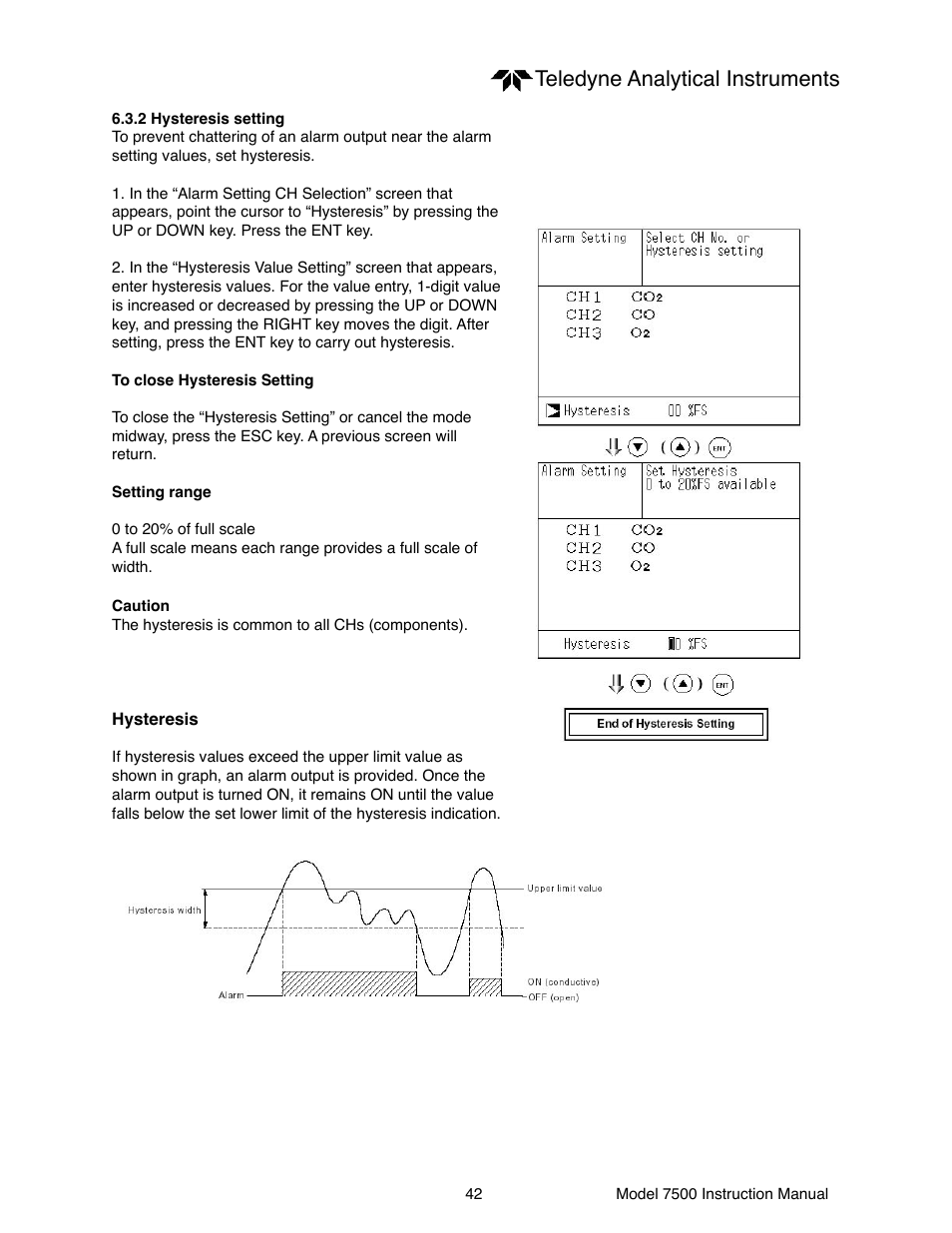 Teledyne analytical instruments | Teledyne 7500 - Infrared gas analyzer - operating manual User Manual | Page 42 / 80