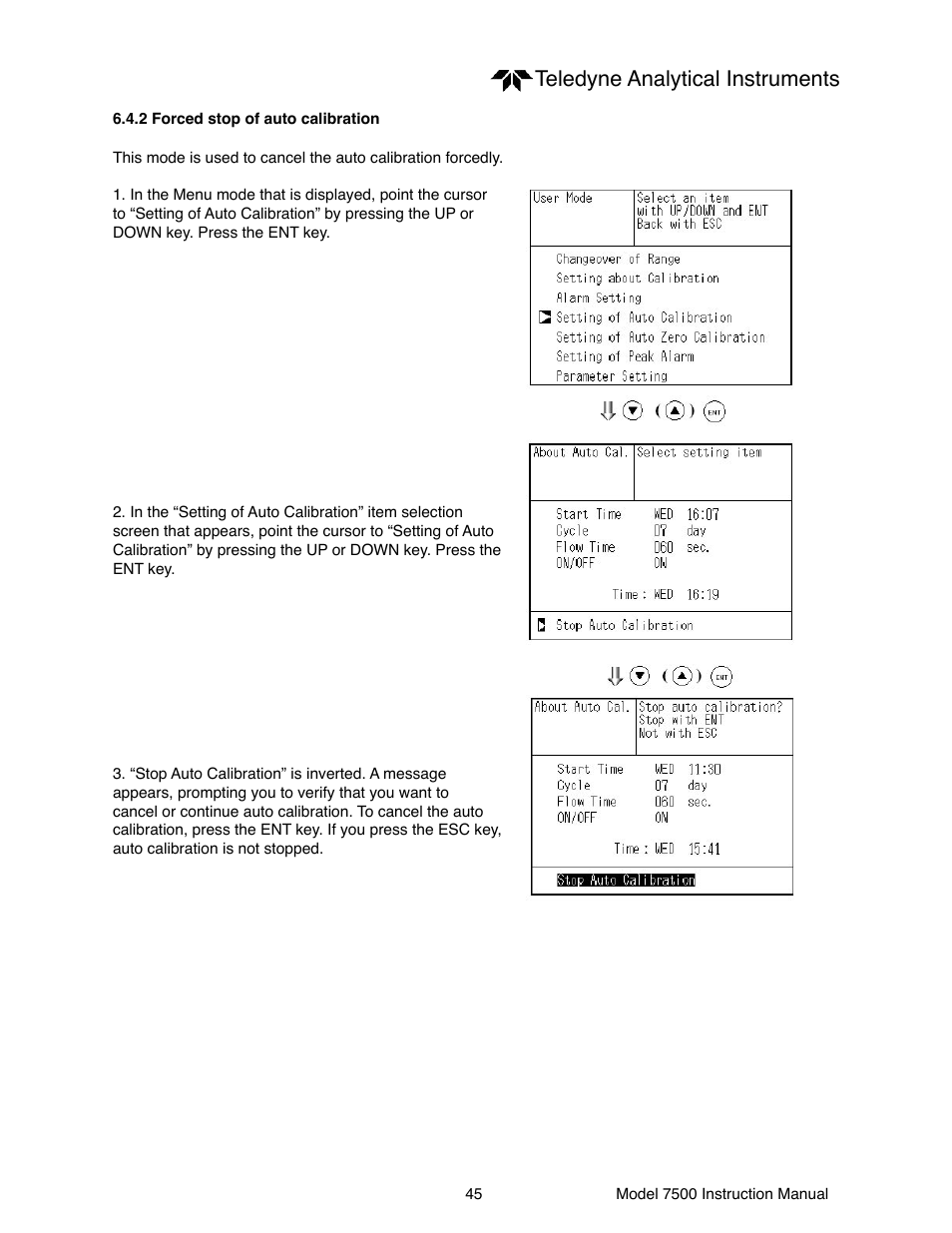 Teledyne analytical instruments | Teledyne 7500 - Infrared gas analyzer - operating manual User Manual | Page 45 / 80
