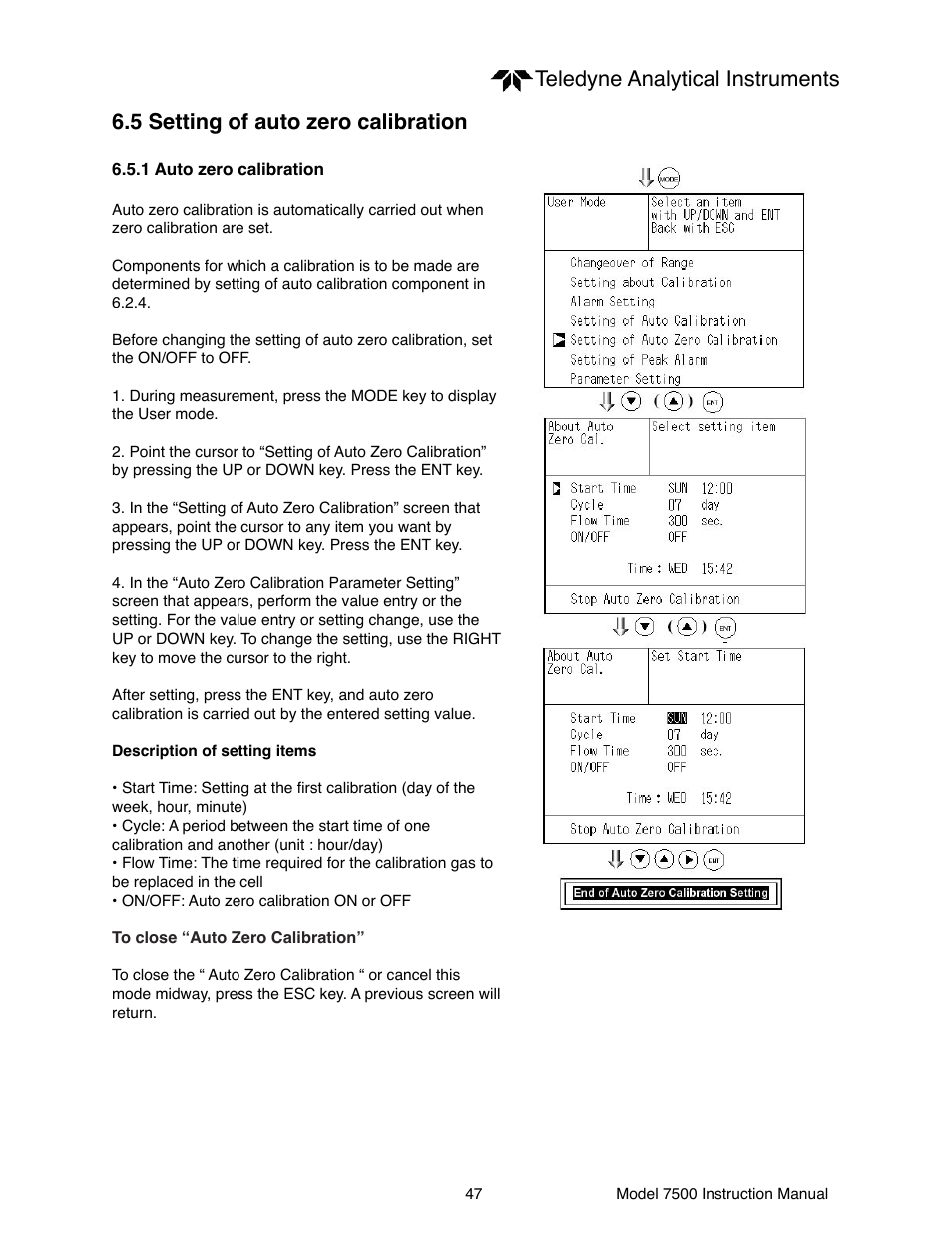 Teledyne 7500 - Infrared gas analyzer - operating manual User Manual | Page 47 / 80
