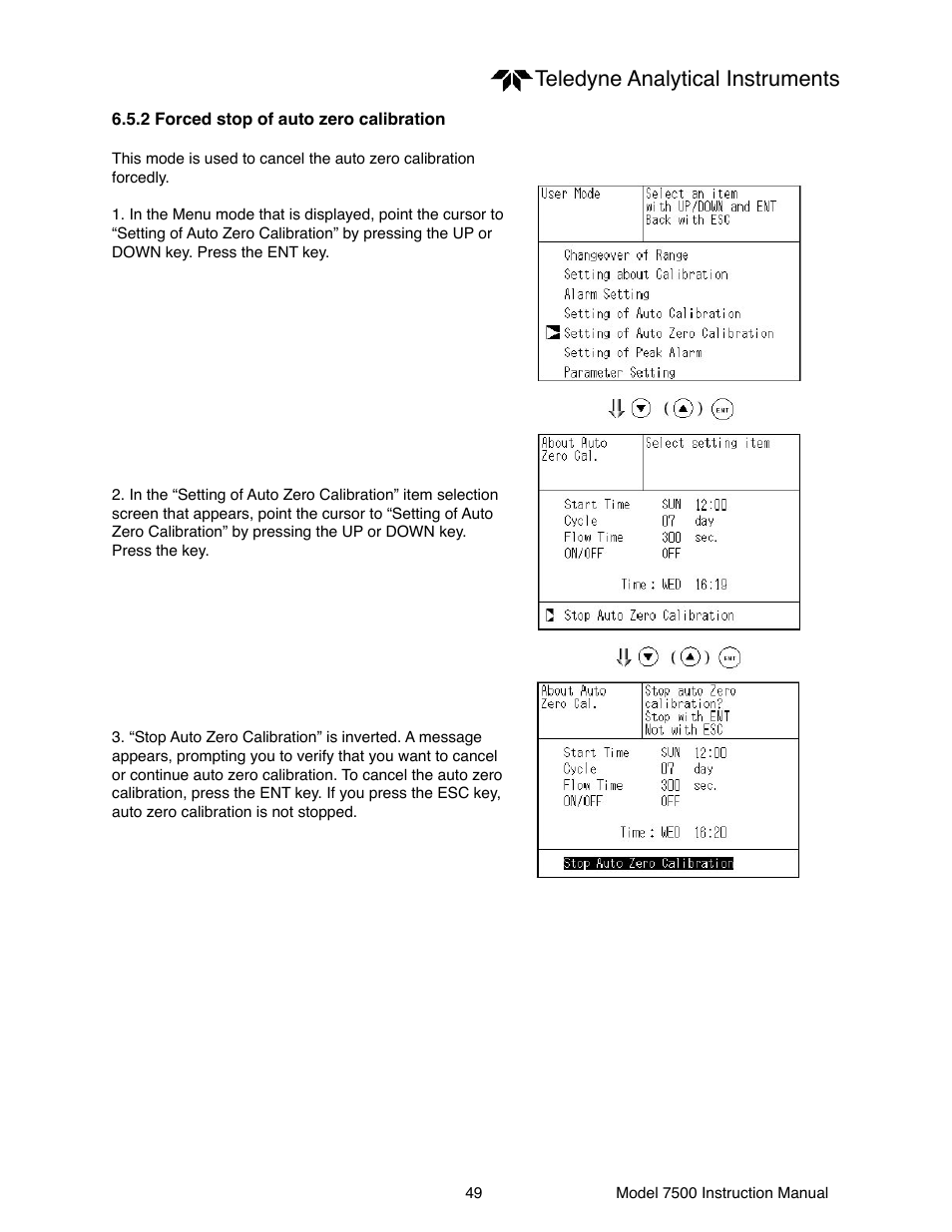 Teledyne analytical instruments | Teledyne 7500 - Infrared gas analyzer - operating manual User Manual | Page 49 / 80