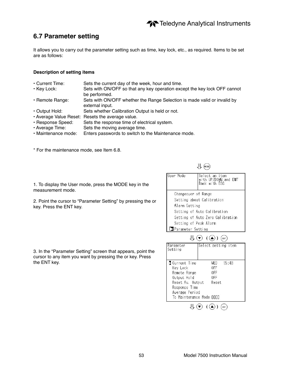 Teledyne 7500 - Infrared gas analyzer - operating manual User Manual | Page 53 / 80