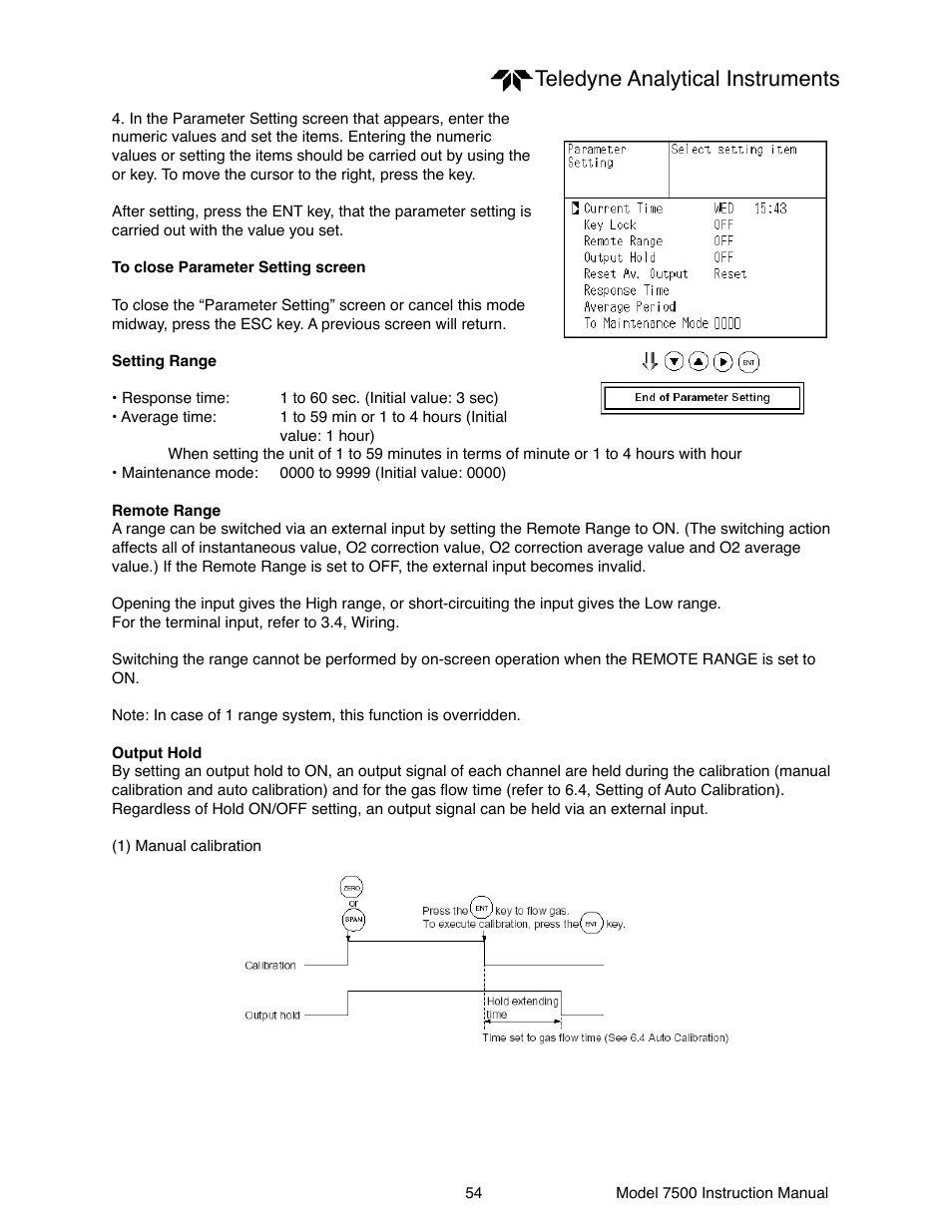 Teledyne analytical instruments | Teledyne 7500 - Infrared gas analyzer - operating manual User Manual | Page 54 / 80