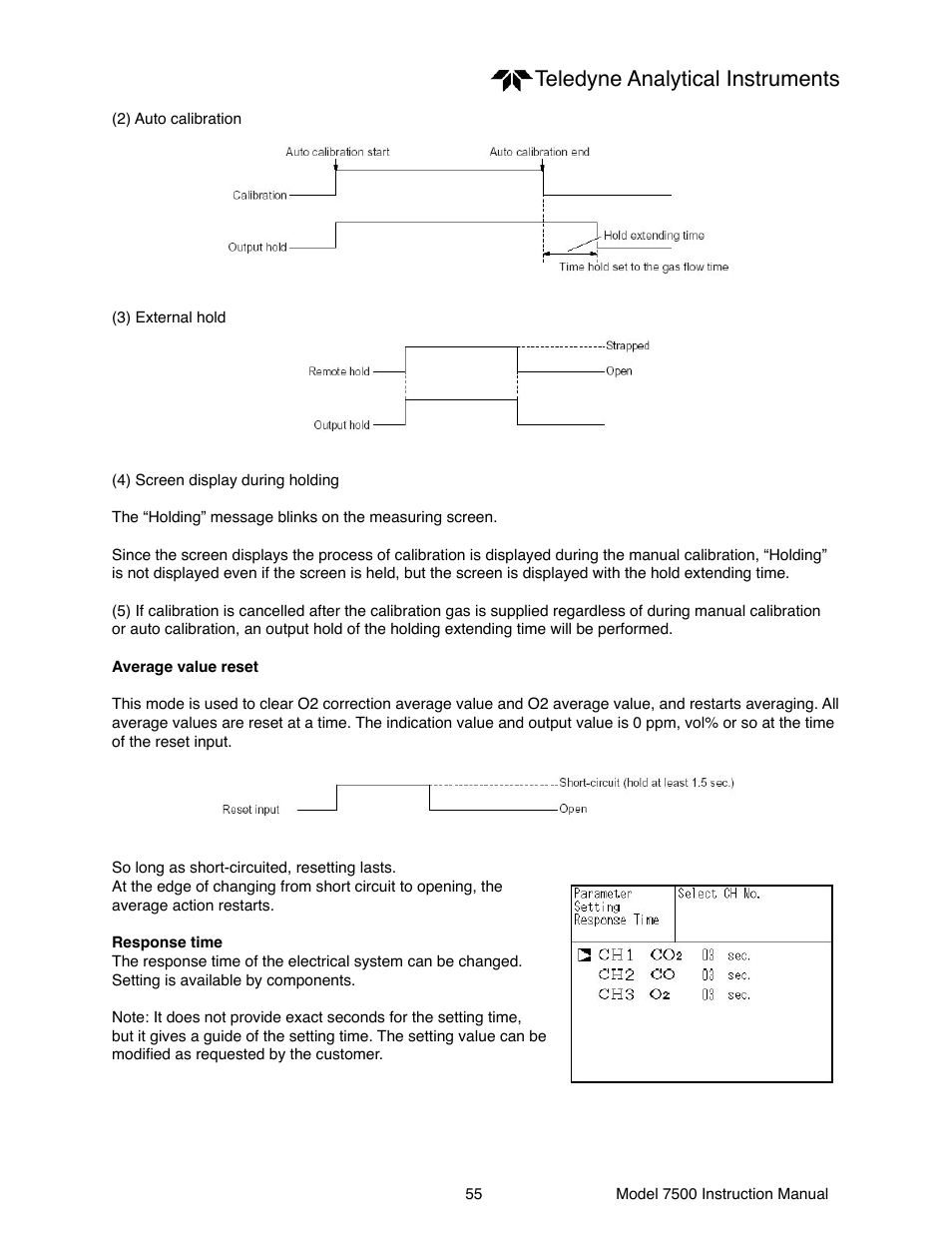 Teledyne analytical instruments | Teledyne 7500 - Infrared gas analyzer - operating manual User Manual | Page 55 / 80
