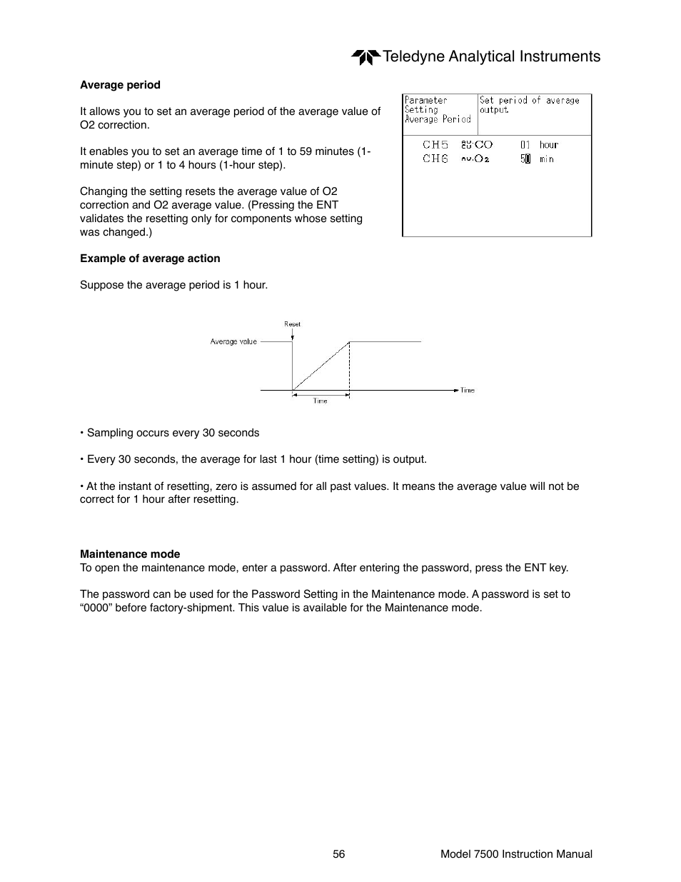 Teledyne analytical instruments | Teledyne 7500 - Infrared gas analyzer - operating manual User Manual | Page 56 / 80