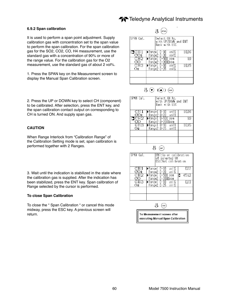 Teledyne analytical instruments | Teledyne 7500 - Infrared gas analyzer - operating manual User Manual | Page 60 / 80