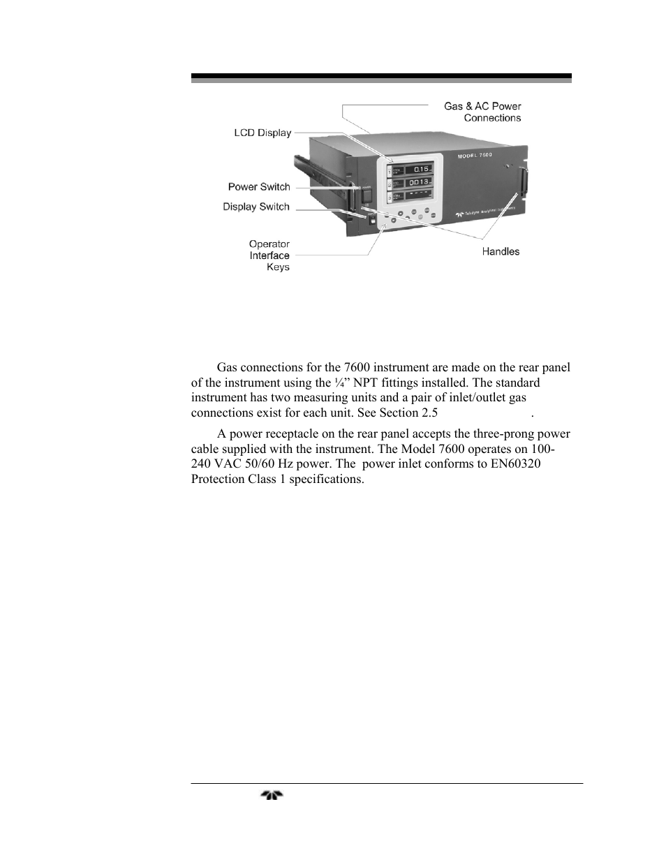 Teledyne 7600 - Infrared gas analyzer - operating manual User Manual | Page 19 / 126