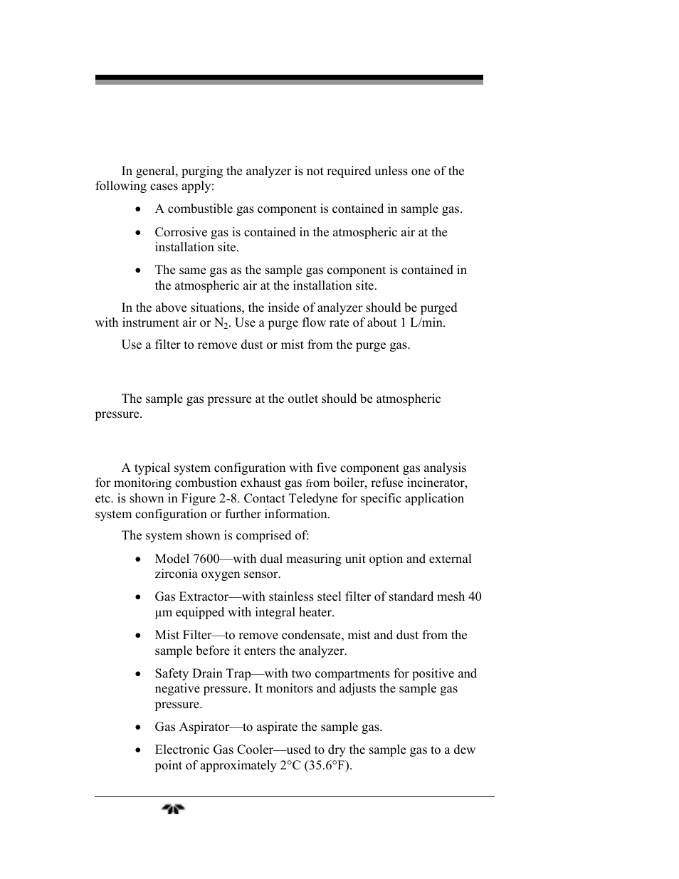 Teledyne 7600 - Infrared gas analyzer - operating manual User Manual | Page 30 / 126