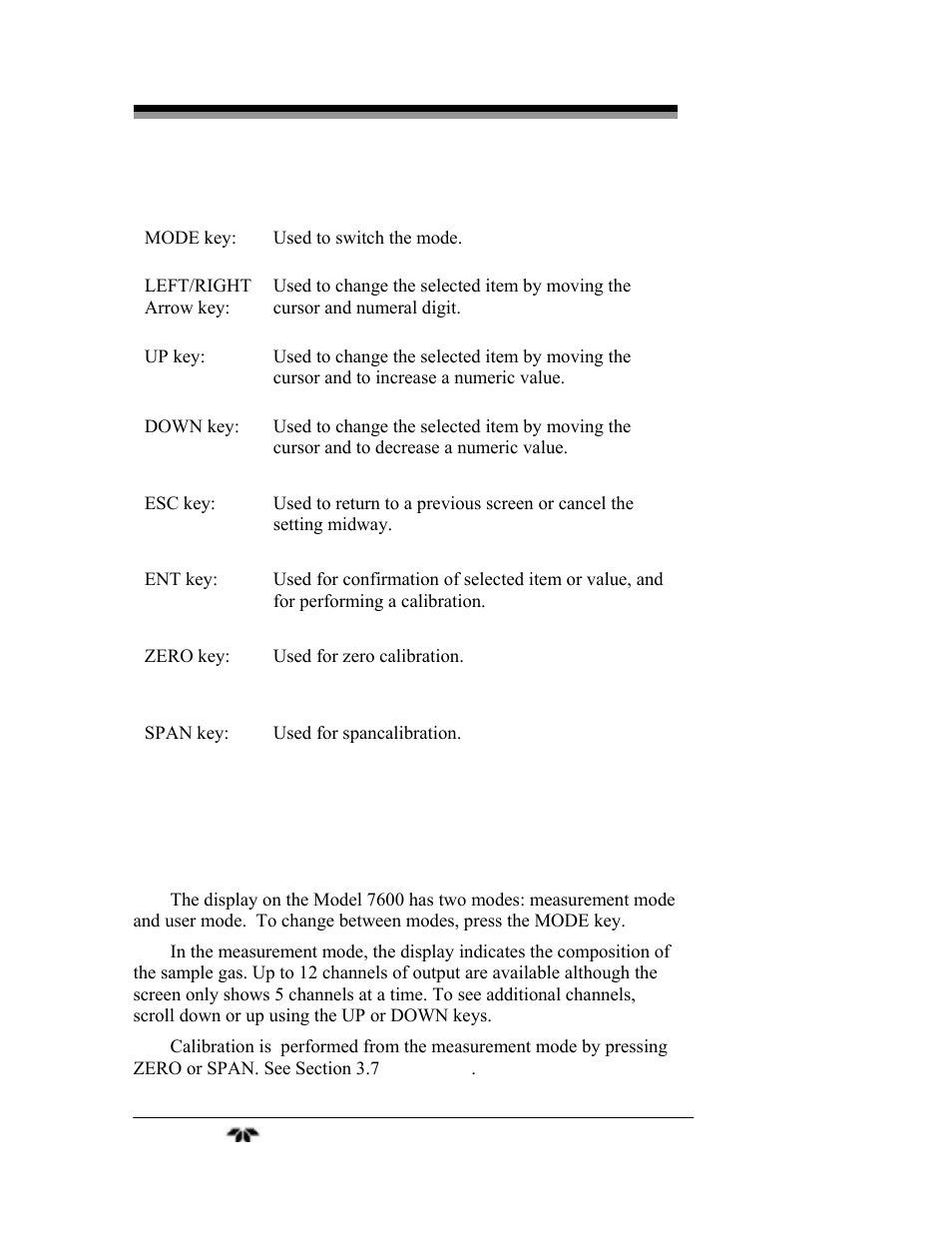 Teledyne 7600 - Infrared gas analyzer - operating manual User Manual | Page 36 / 126