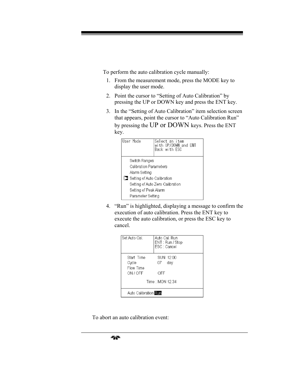 Up or down | Teledyne 7600 - Infrared gas analyzer - operating manual User Manual | Page 63 / 126