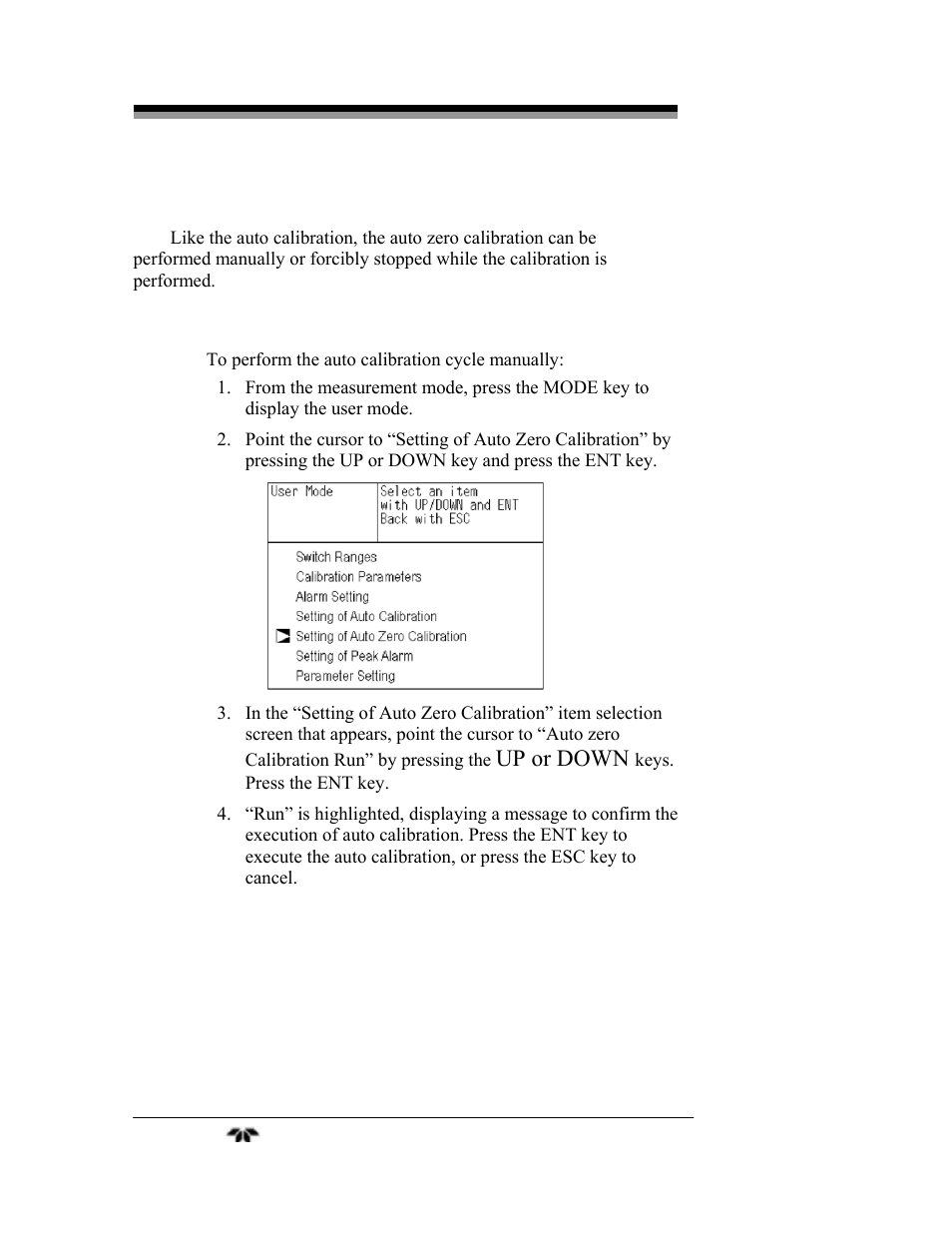 Up or down | Teledyne 7600 - Infrared gas analyzer - operating manual User Manual | Page 68 / 126