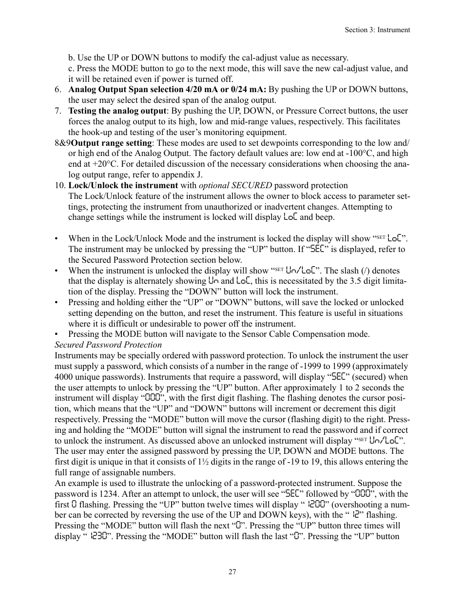 Teledyne 8800A/8800B - Panel / Wall mount trace moisture analyzer User Manual | Page 34 / 72