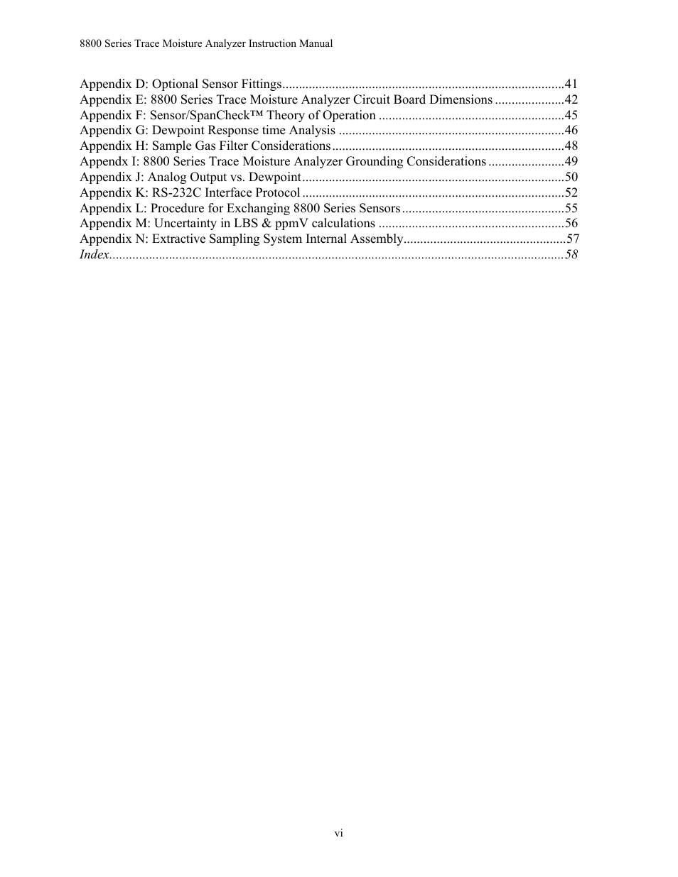 Teledyne 8800A/8800B - Panel / Wall mount trace moisture analyzer User Manual | Page 7 / 72