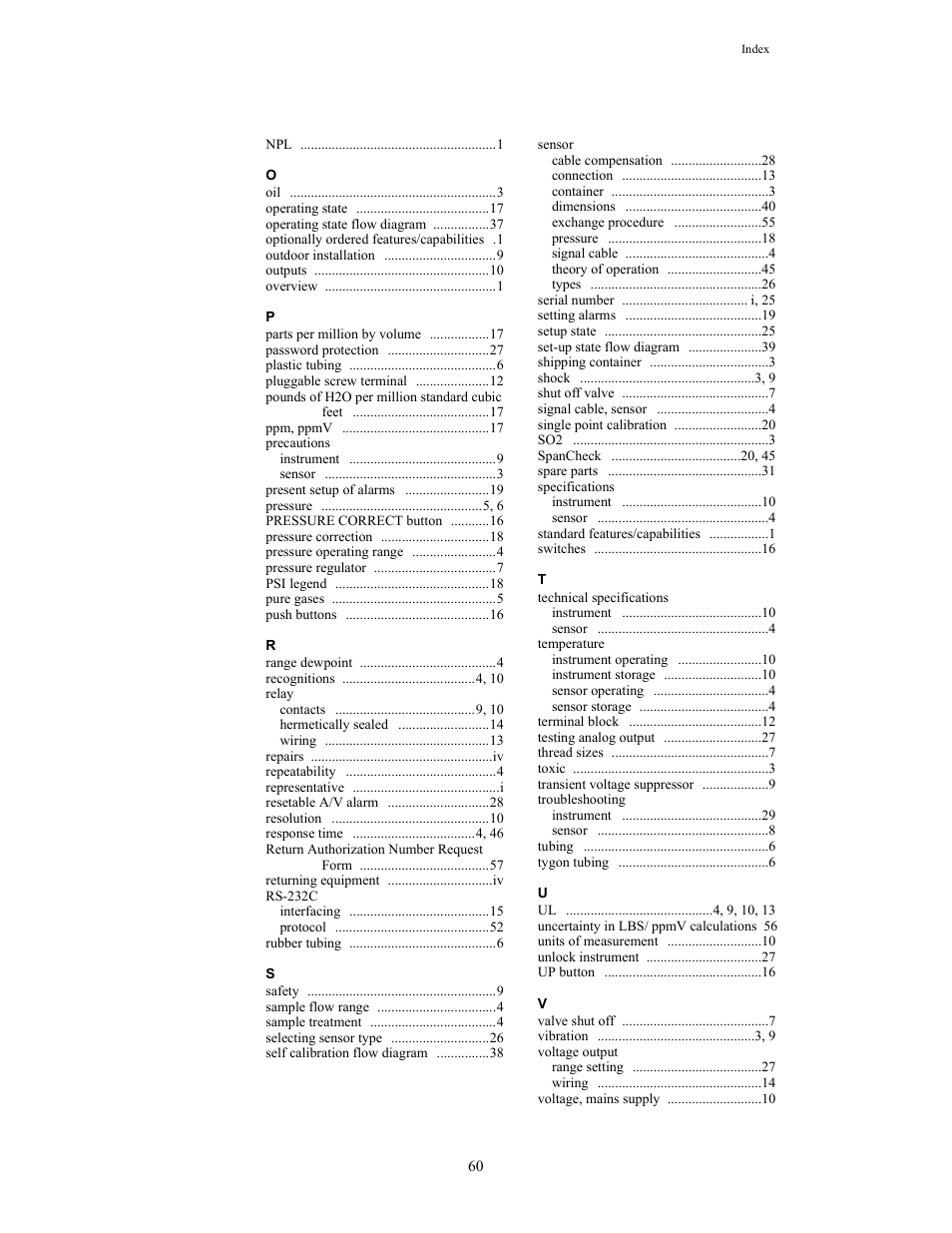 Teledyne 8800A/8800B - Panel / Wall mount trace moisture analyzer User Manual | Page 70 / 72