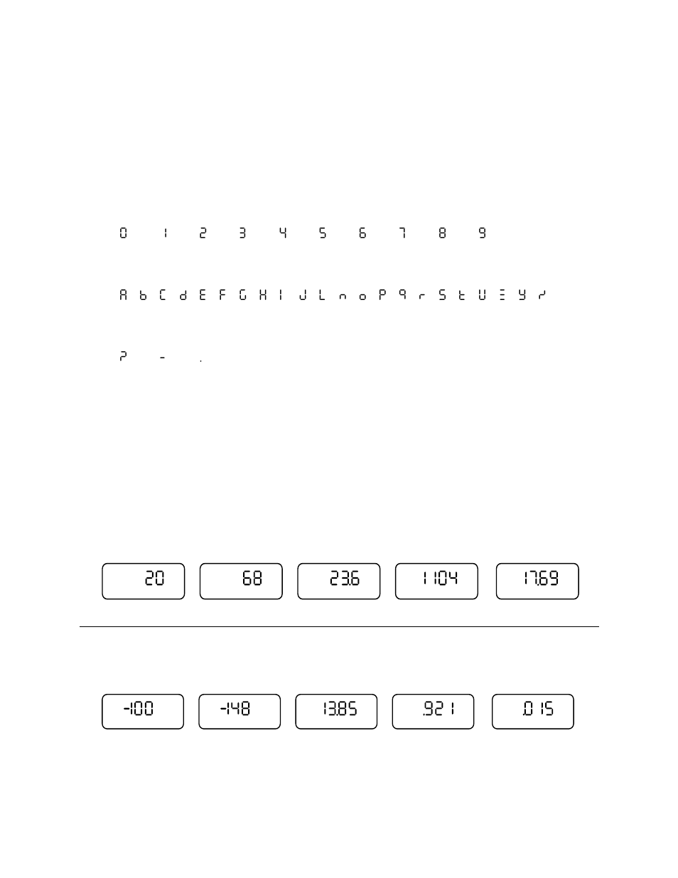 0 the user interface, 1 display conventions, To display letters with the 7 segment numeric d | The instrument will indicate whether a particul, °c°f appear simultaneously, to indicate the sen, Values higher than ±1999 and lower than ±0.01 a, Either a “10, Or “10 | Teledyne 8800P - Trace moisture analyzer - portable transmitter User Manual | Page 9 / 23