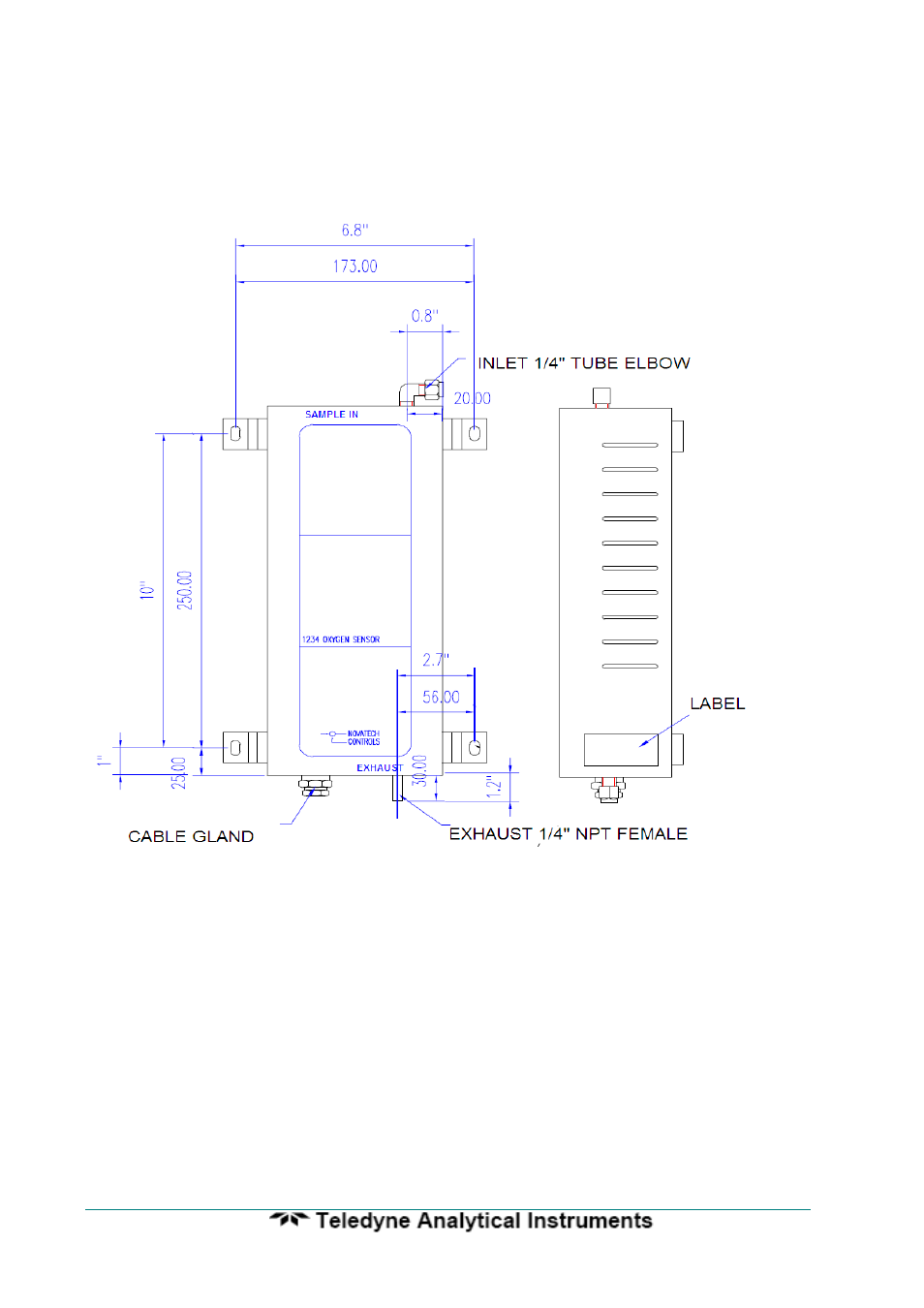 9060-zirconia analyser | Teledyne 9060 - Zirconium oxide flue gas oxygen analyzer User Manual | Page 29 / 99