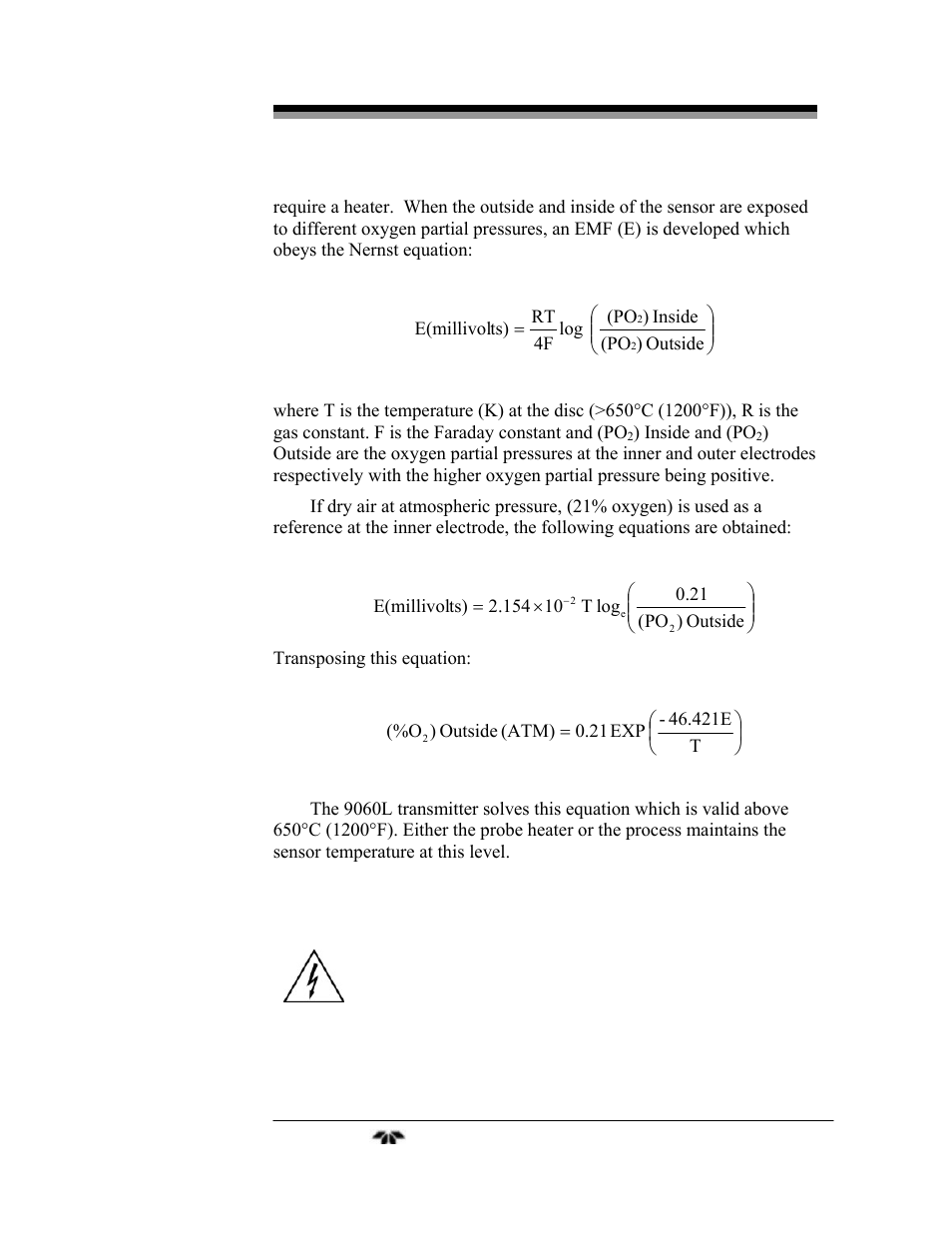 Teledyne 9060L - Zirconium oxide flue gas oxygen analyzer User Manual | Page 19 / 51