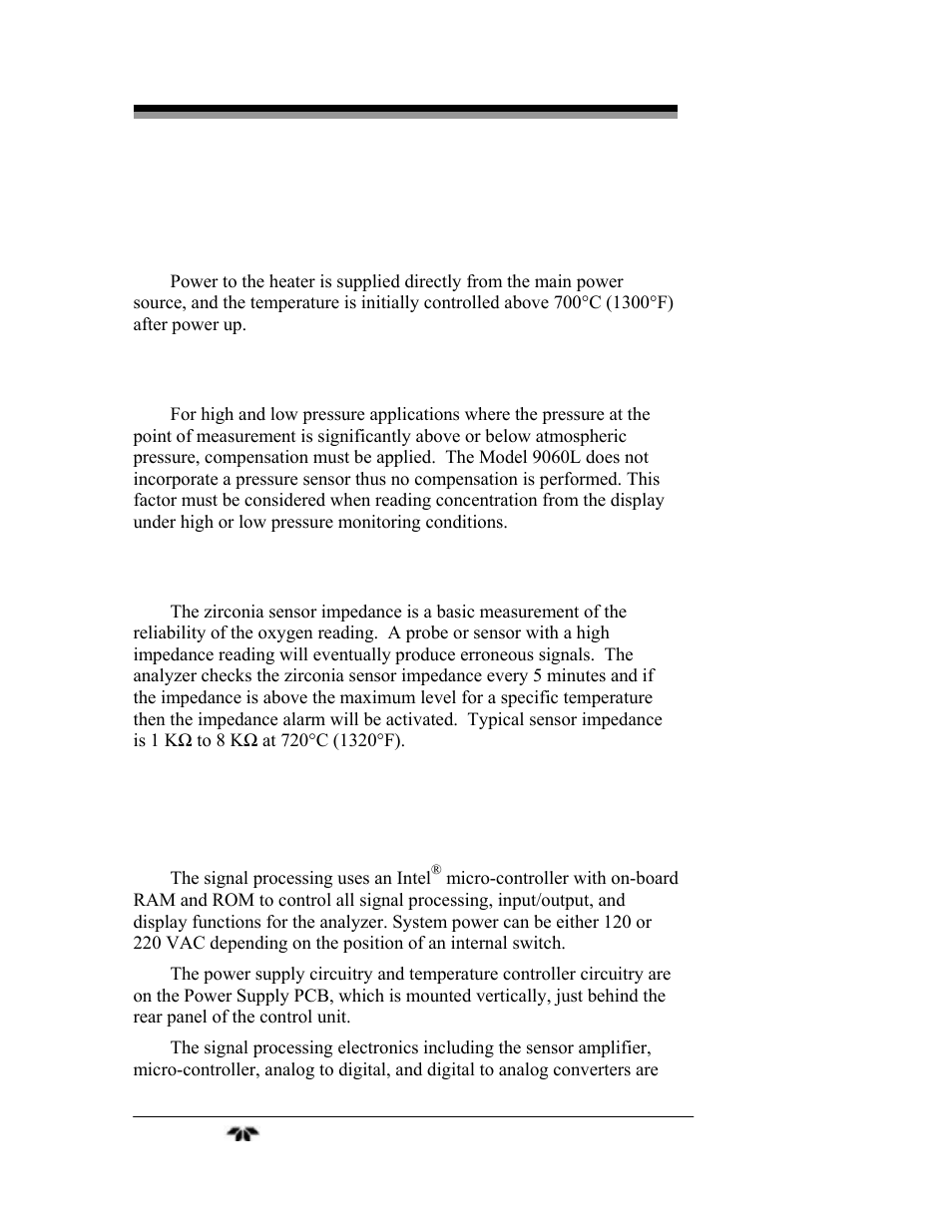 Teledyne 9060L - Zirconium oxide flue gas oxygen analyzer User Manual | Page 20 / 51