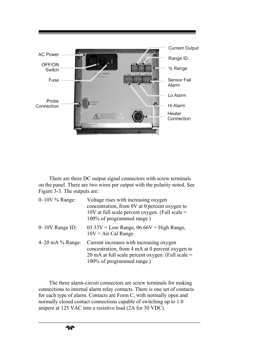 Teledyne 9060L - Zirconium oxide flue gas oxygen analyzer User Manual | Page 26 / 51