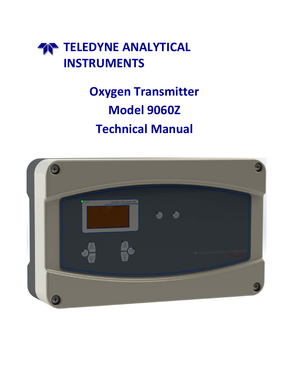 Teledyne 9060Z - Zirconium oxide flue gas oxygen analyzer User Manual | 67 pages