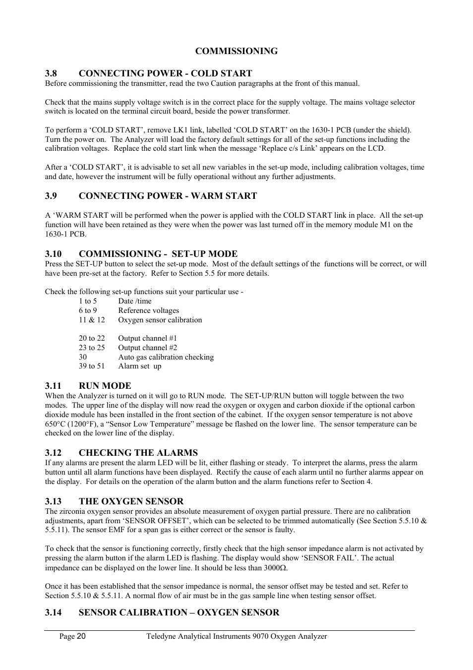 Teledyne 9070 - O2 and CO2 Food package analyzer (preliminary) User Manual | Page 20 / 50