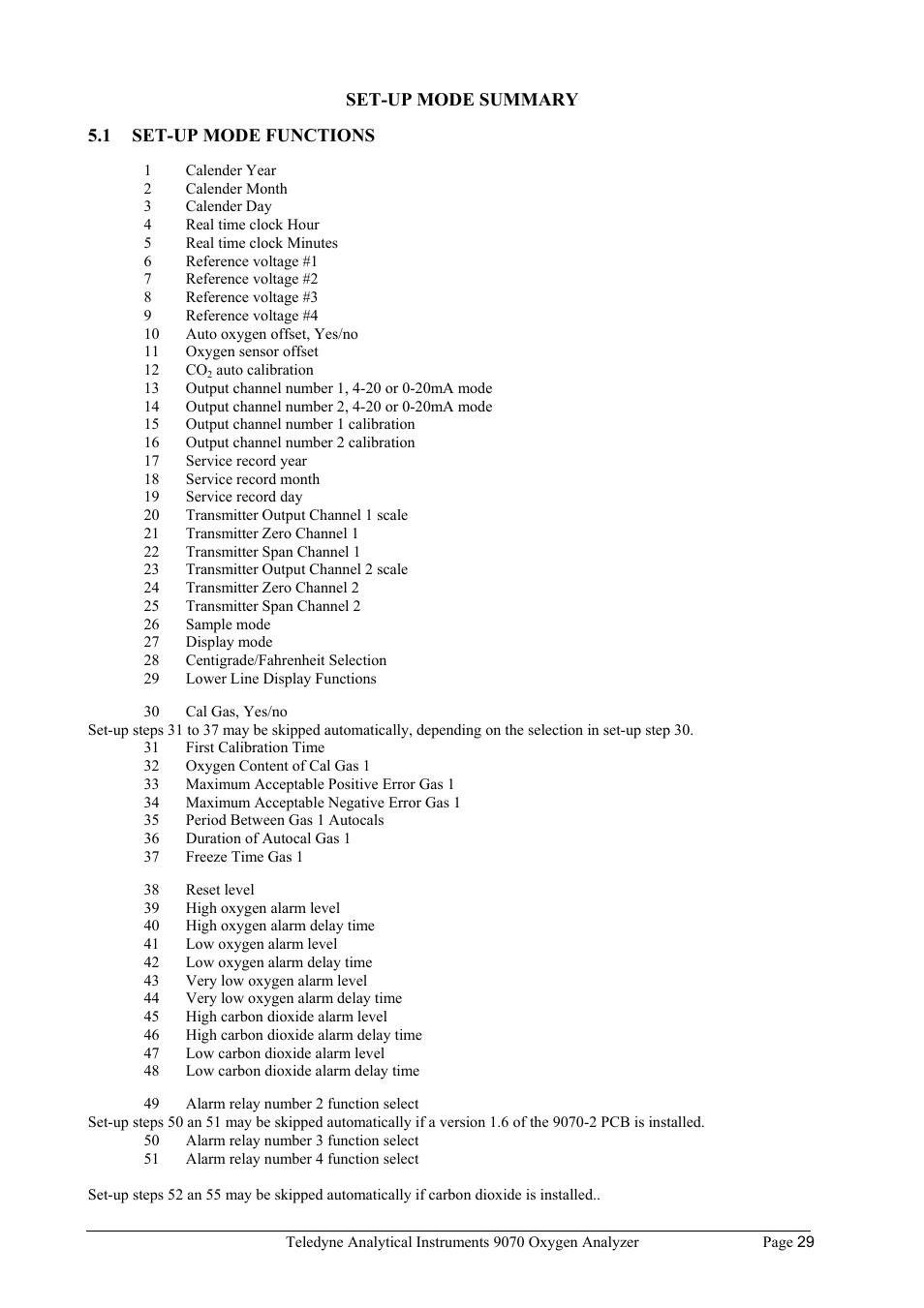 Teledyne 9070 - O2 and CO2 Food package analyzer (preliminary) User Manual | Page 29 / 50