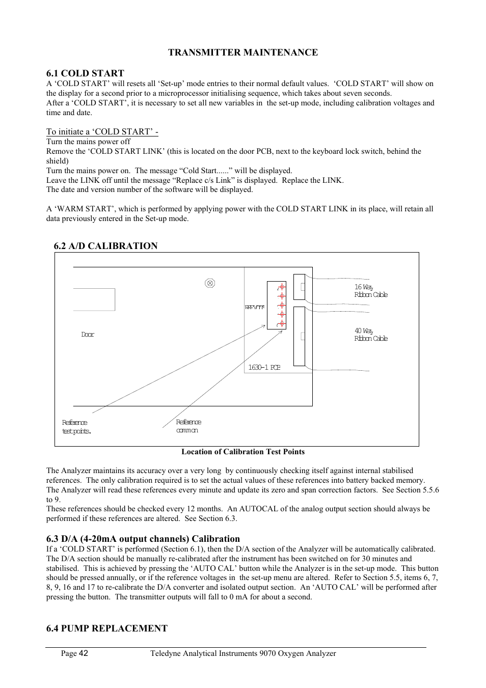 Teledyne 9070 - O2 and CO2 Food package analyzer (preliminary) User Manual | Page 42 / 50