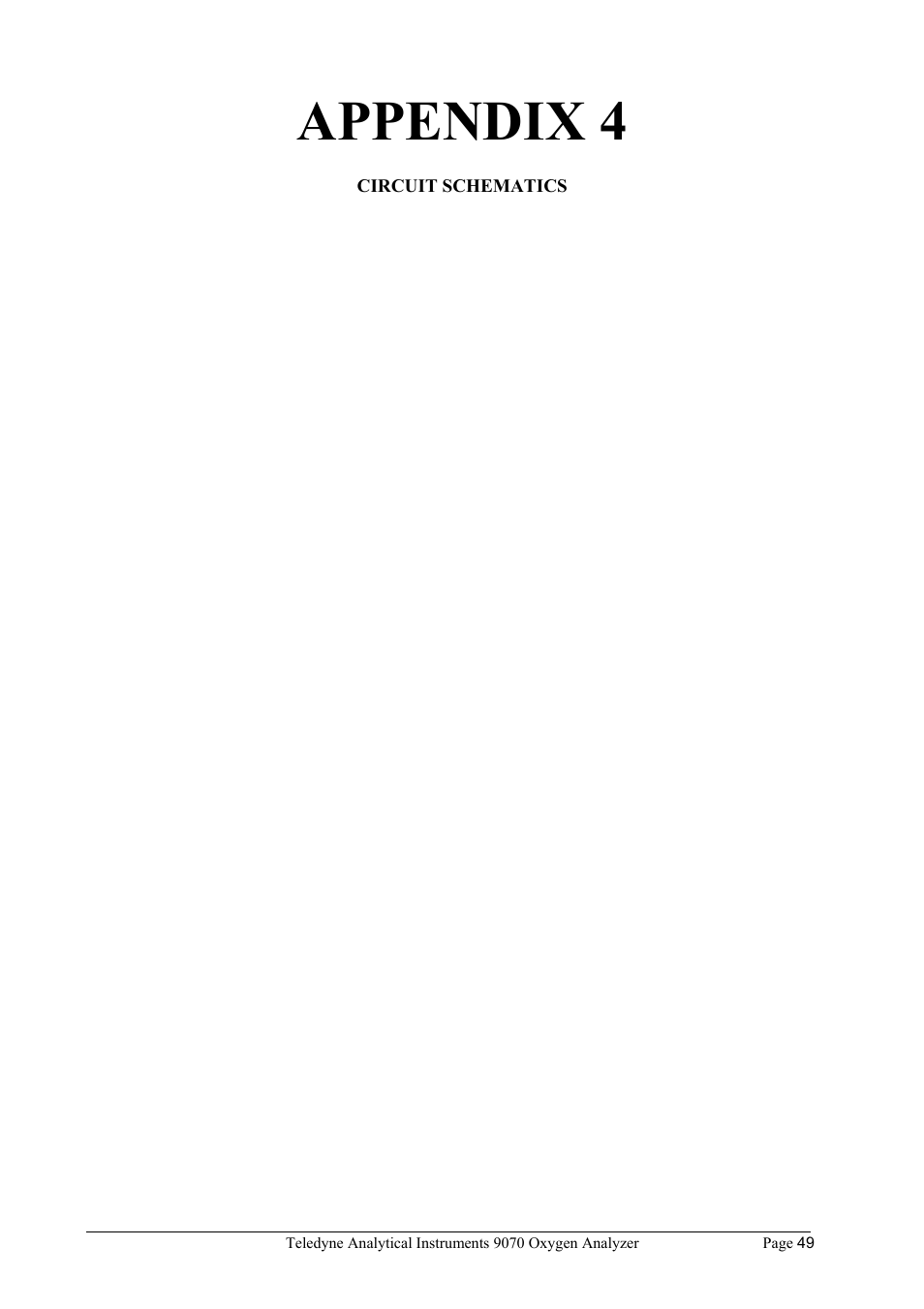 Appendix 4 | Teledyne 9070 - O2 and CO2 Food package analyzer (preliminary) User Manual | Page 49 / 50