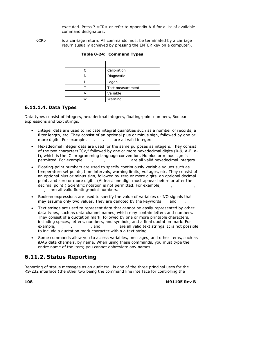 Status reporting | Teledyne 9110E - Nitrogen Oxides Analyzer User Manual | Page 122 / 280