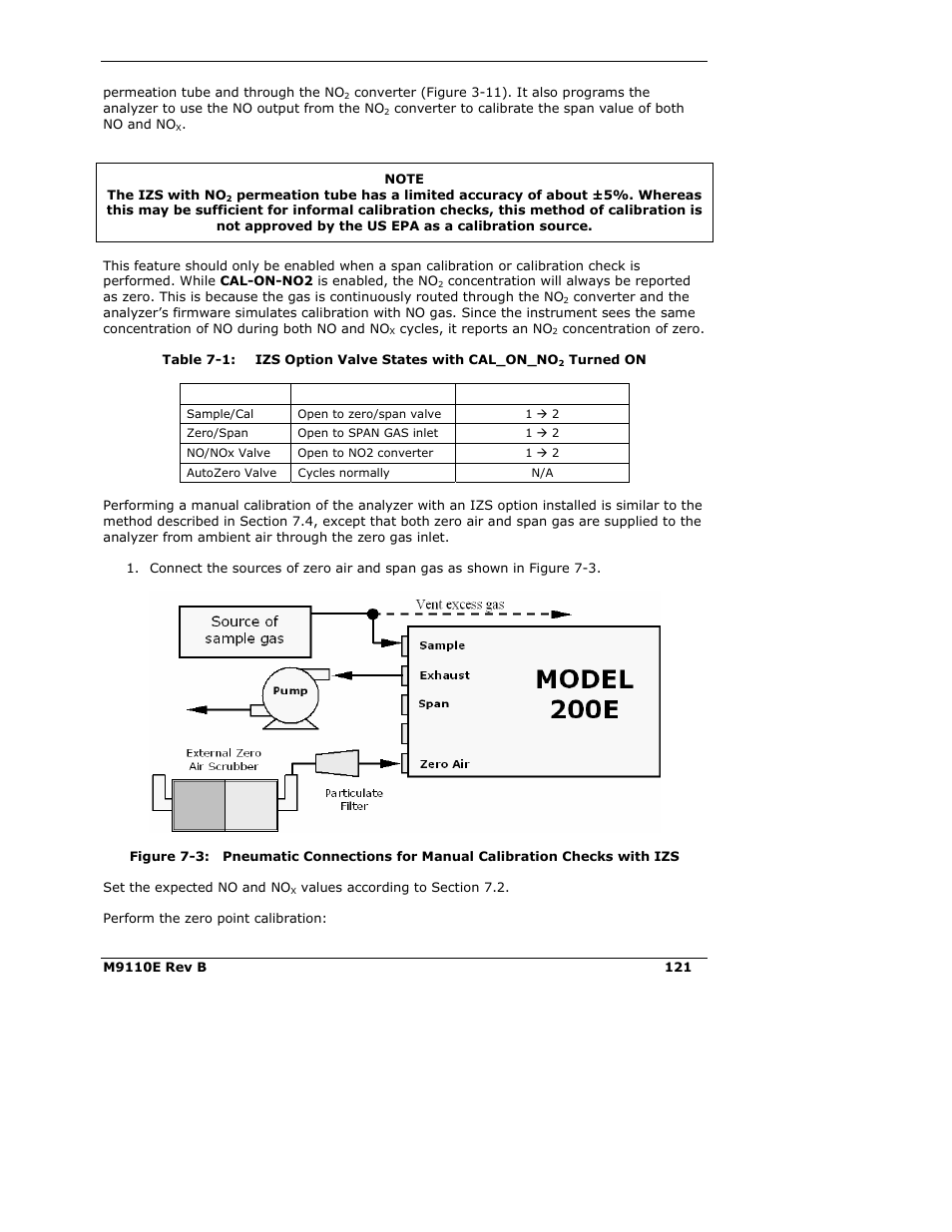 Teledyne 9110E - Nitrogen Oxides Analyzer User Manual | Page 135 / 280