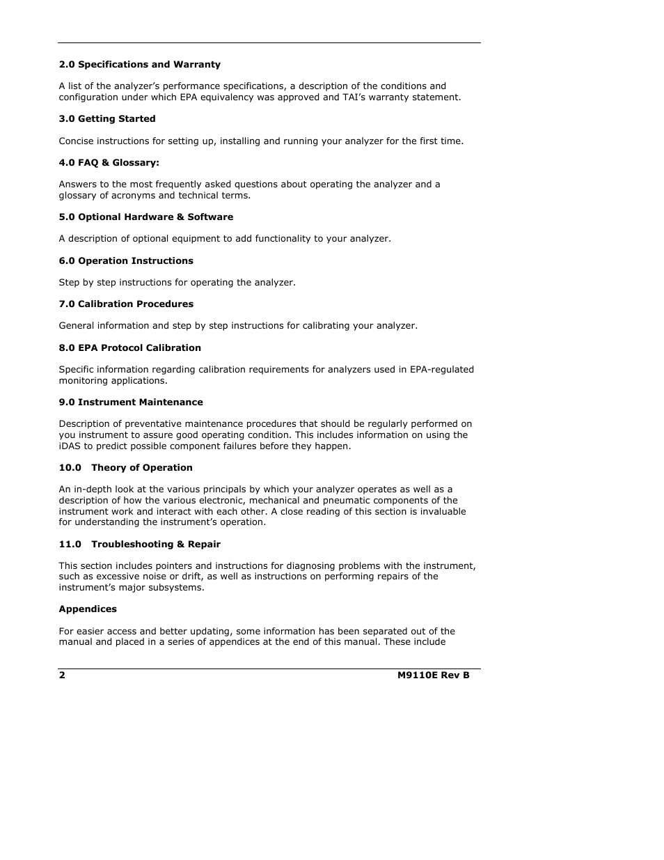 Teledyne 9110E - Nitrogen Oxides Analyzer User Manual | Page 16 / 280