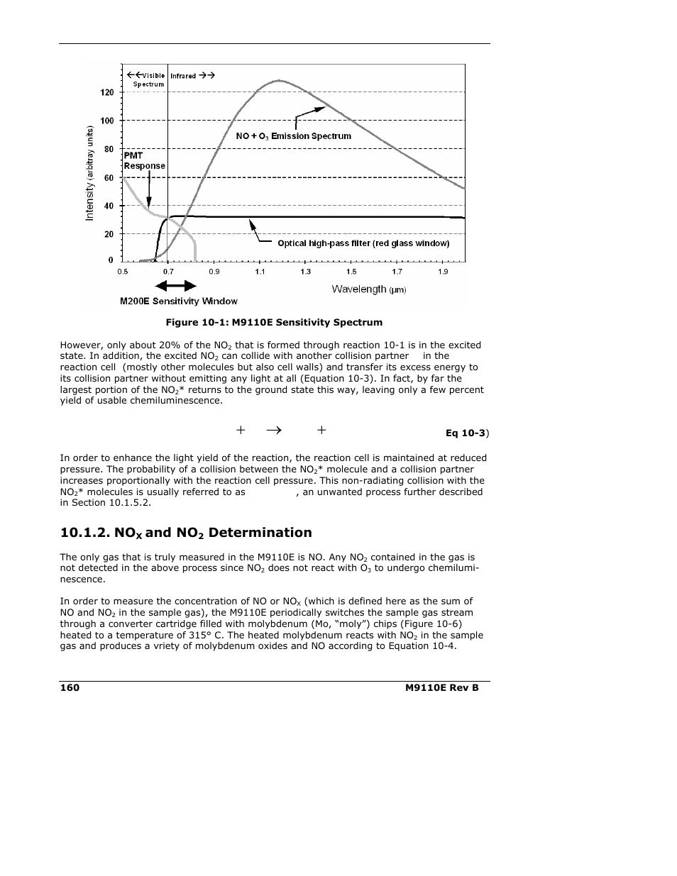 Mno m no, And no, Determination | Teledyne 9110E - Nitrogen Oxides Analyzer User Manual | Page 174 / 280