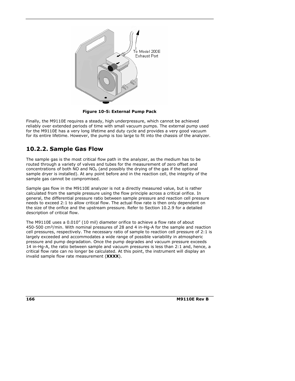 Sample gas flow | Teledyne 9110E - Nitrogen Oxides Analyzer User Manual | Page 180 / 280