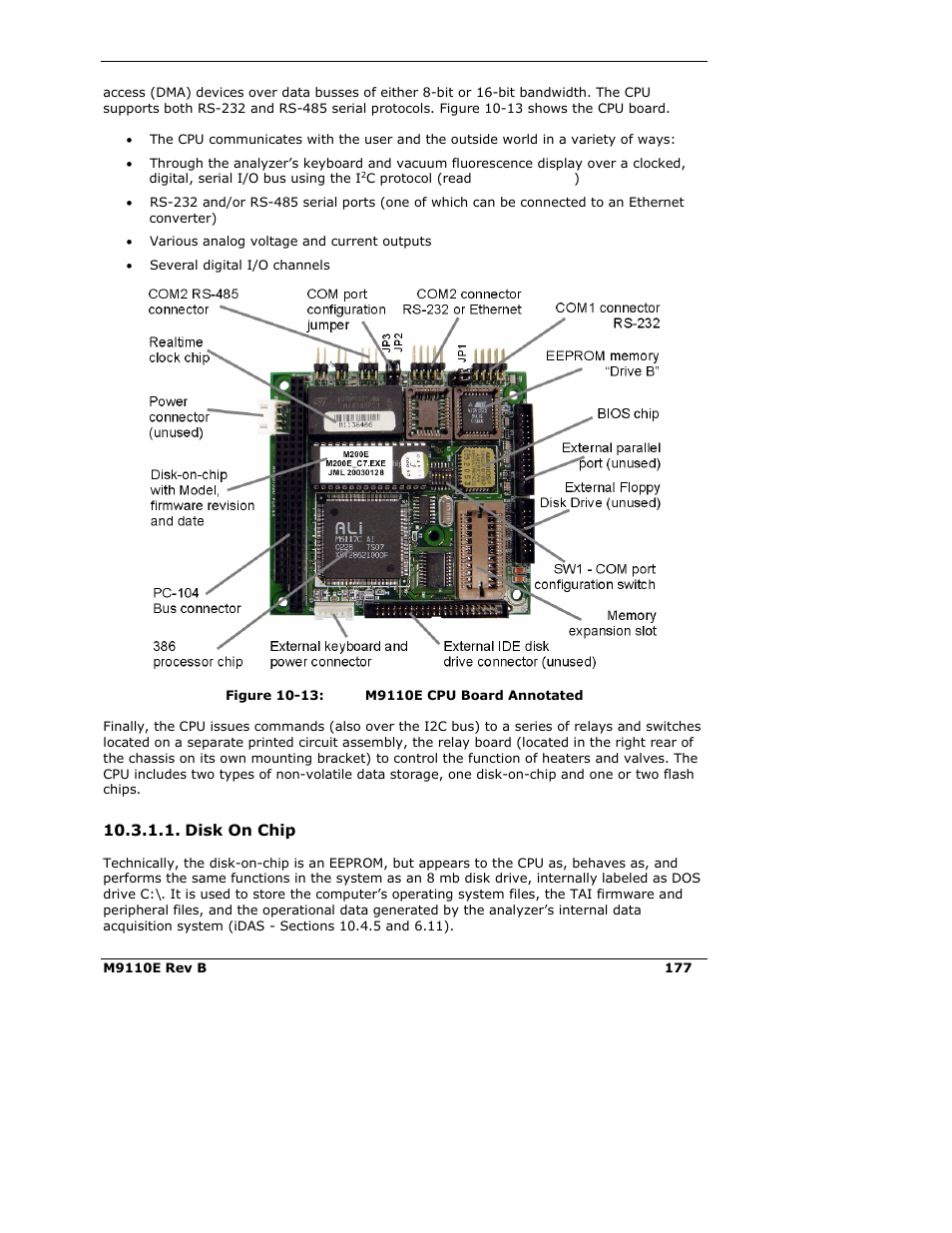 Teledyne 9110E - Nitrogen Oxides Analyzer User Manual | Page 191 / 280