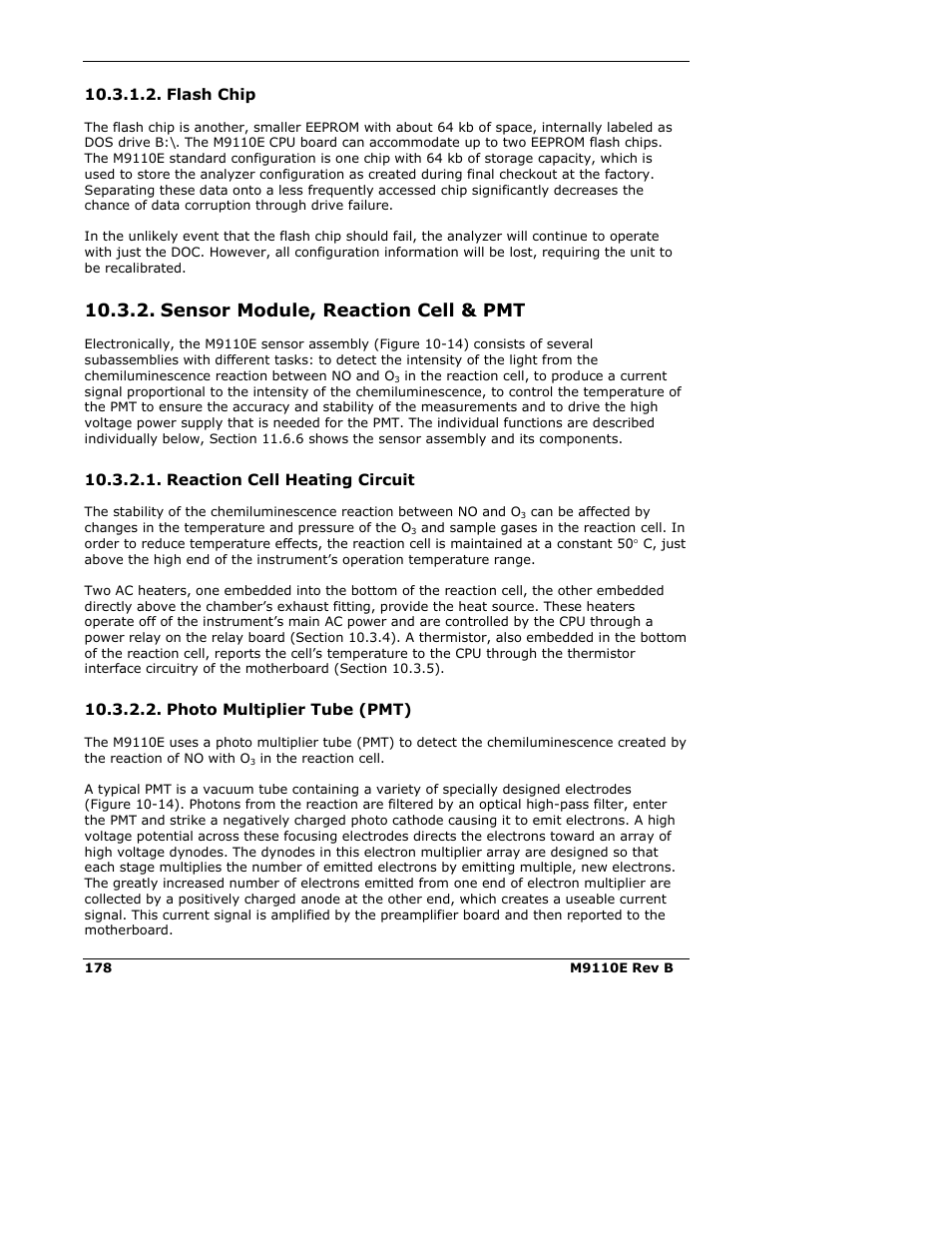 Sensor module, reaction cell & pmt | Teledyne 9110E - Nitrogen Oxides Analyzer User Manual | Page 192 / 280