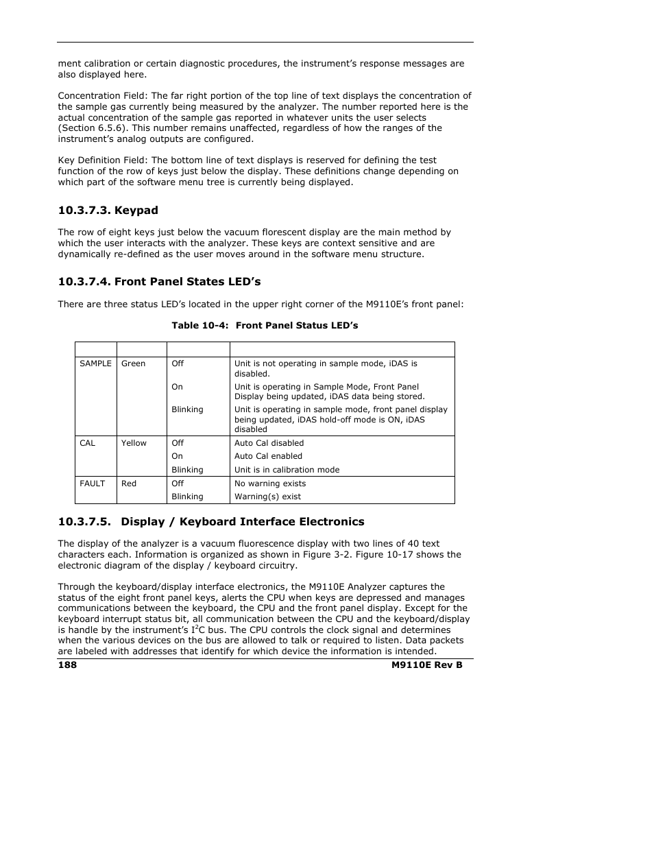 Teledyne 9110E - Nitrogen Oxides Analyzer User Manual | Page 202 / 280