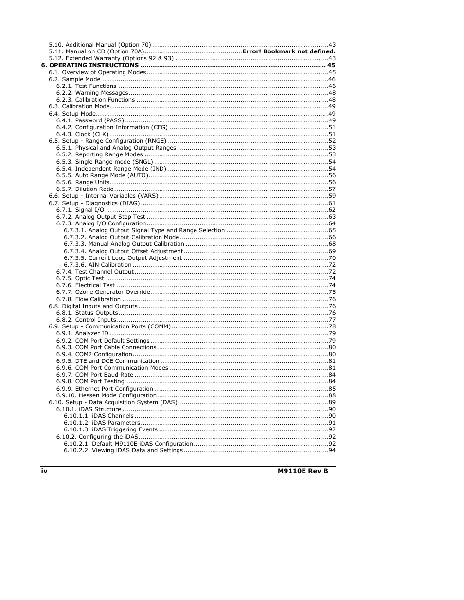 Teledyne 9110E - Nitrogen Oxides Analyzer User Manual | Page 4 / 280