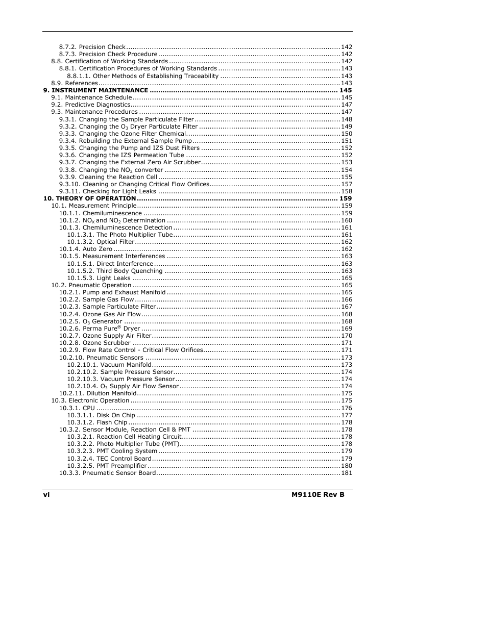 Teledyne 9110E - Nitrogen Oxides Analyzer User Manual | Page 6 / 280