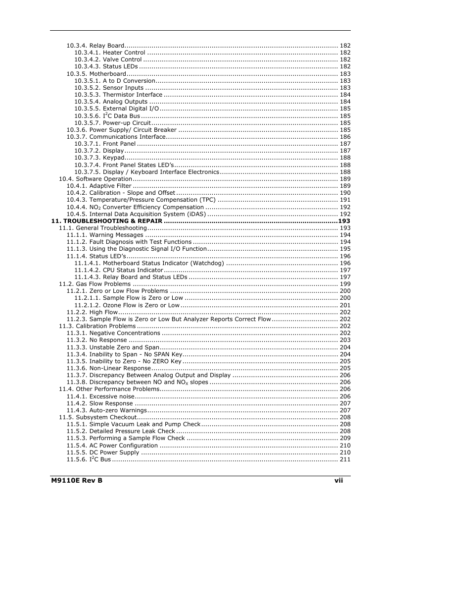 Teledyne 9110E - Nitrogen Oxides Analyzer User Manual | Page 7 / 280