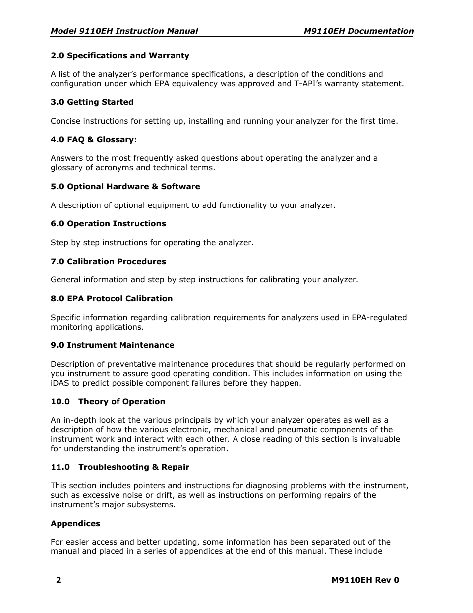 Teledyne 9110EH - Nitrogen Oxides Analyzer User Manual | Page 16 / 279