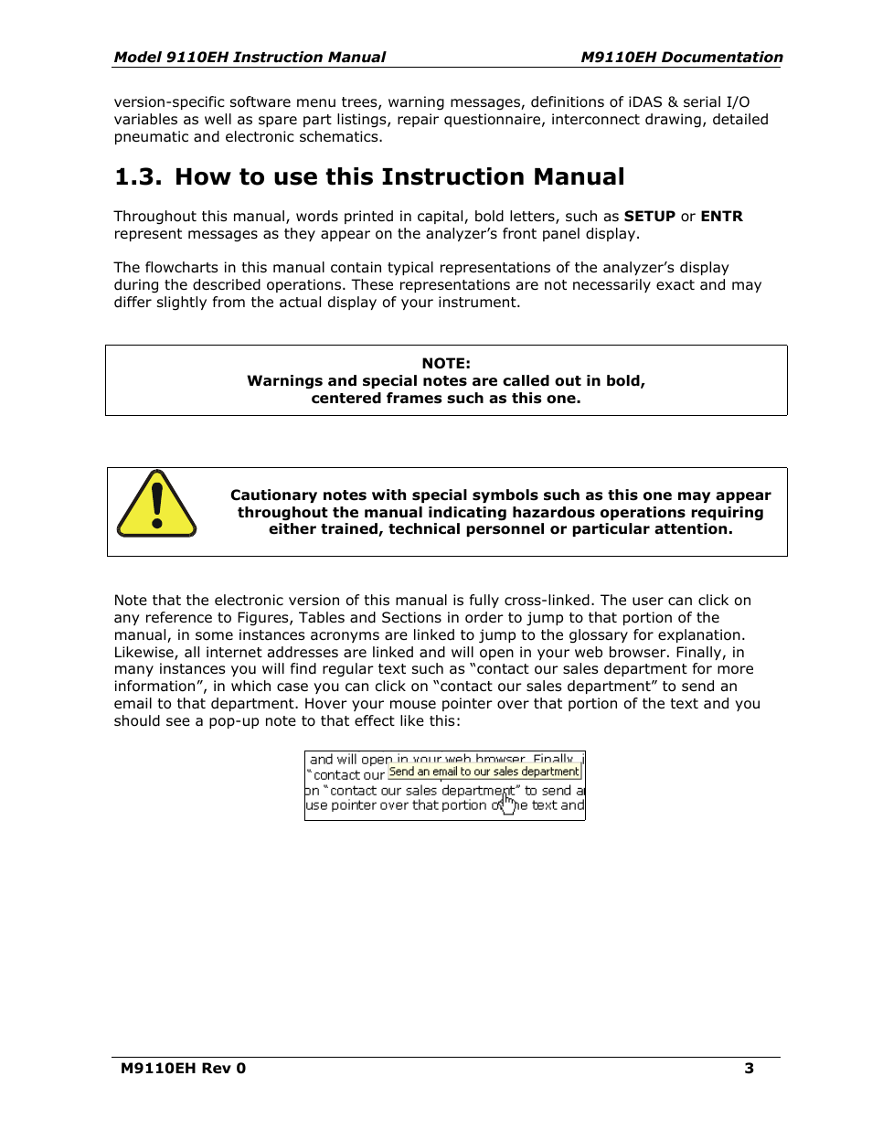 How to use this instruction manual | Teledyne 9110EH - Nitrogen Oxides Analyzer User Manual | Page 17 / 279