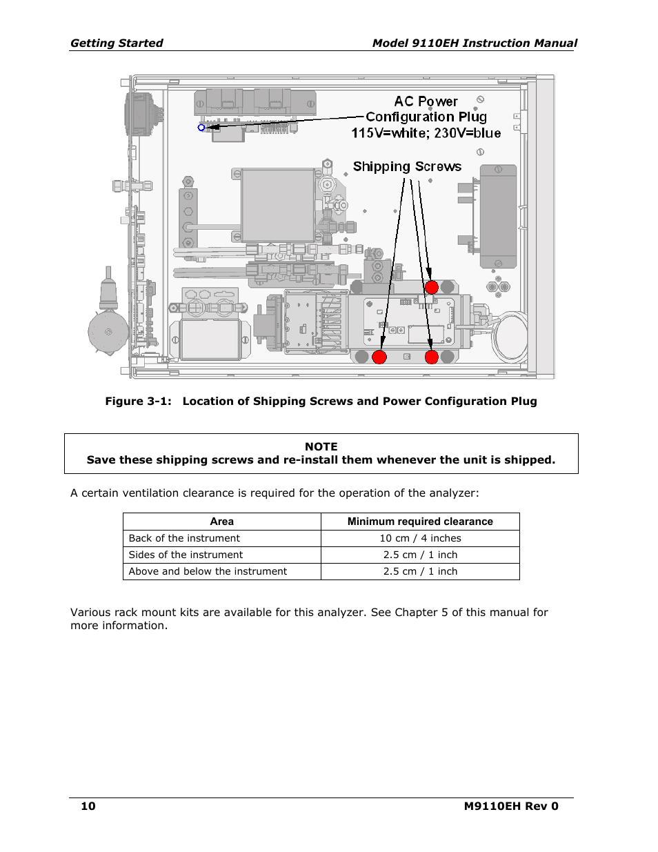 Figure 3-1 | Teledyne 9110EH - Nitrogen Oxides Analyzer User Manual | Page 24 / 279