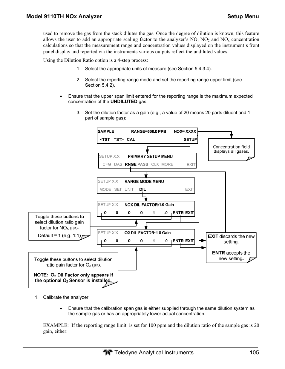 Teledyne 9110T - Nitrogen Oxides Analyzer User Manual | Page 105 / 378