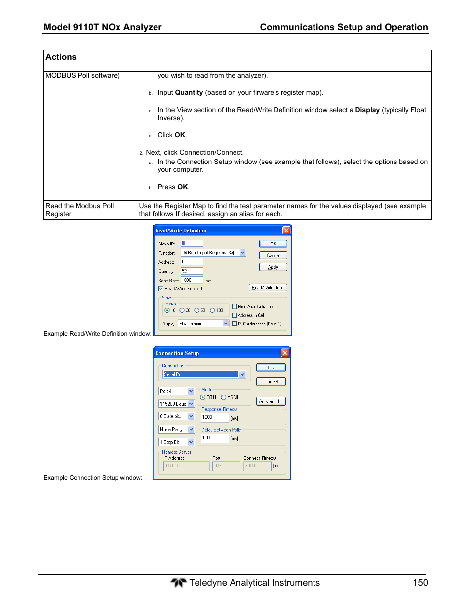 Teledyne 9110T - Nitrogen Oxides Analyzer User Manual | Page 150 / 378