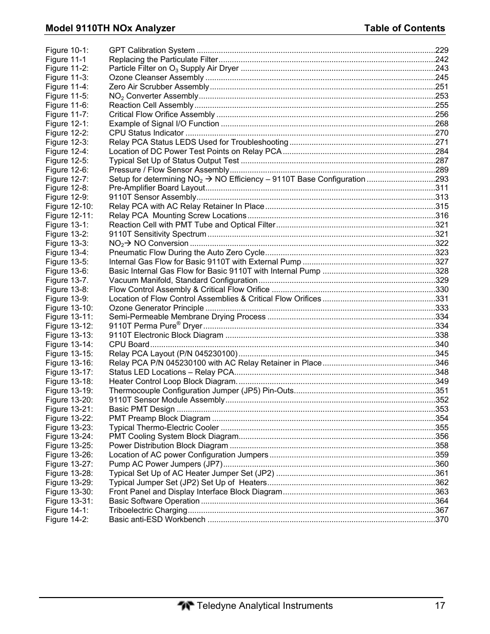 Teledyne 9110T - Nitrogen Oxides Analyzer User Manual | Page 17 / 378