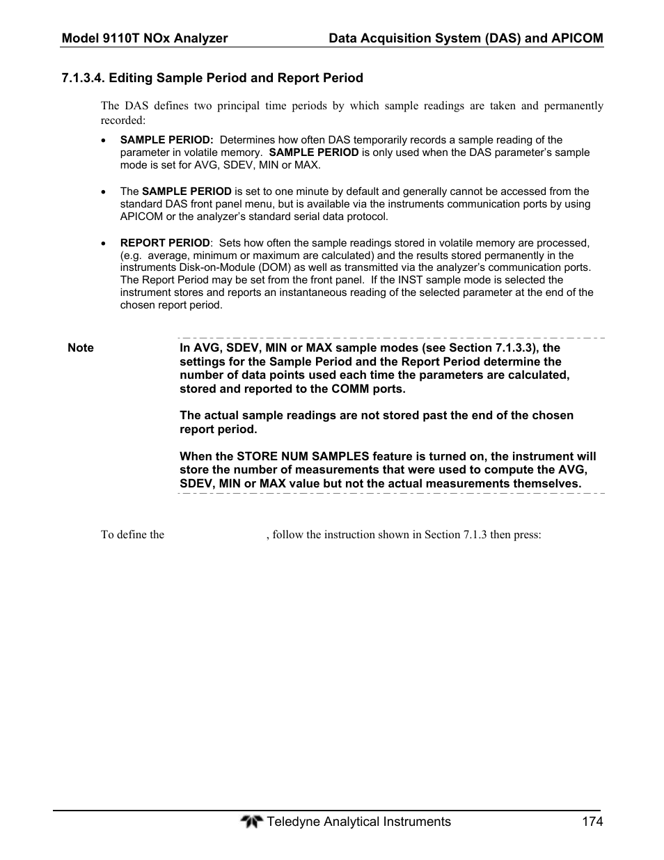 Teledyne 9110T - Nitrogen Oxides Analyzer User Manual | Page 174 / 378