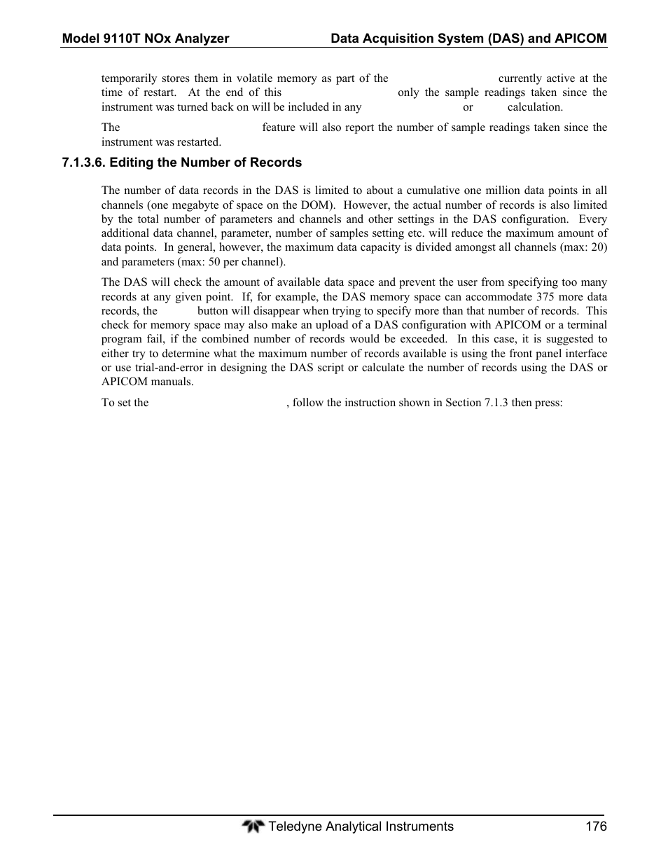 Teledyne 9110T - Nitrogen Oxides Analyzer User Manual | Page 176 / 378