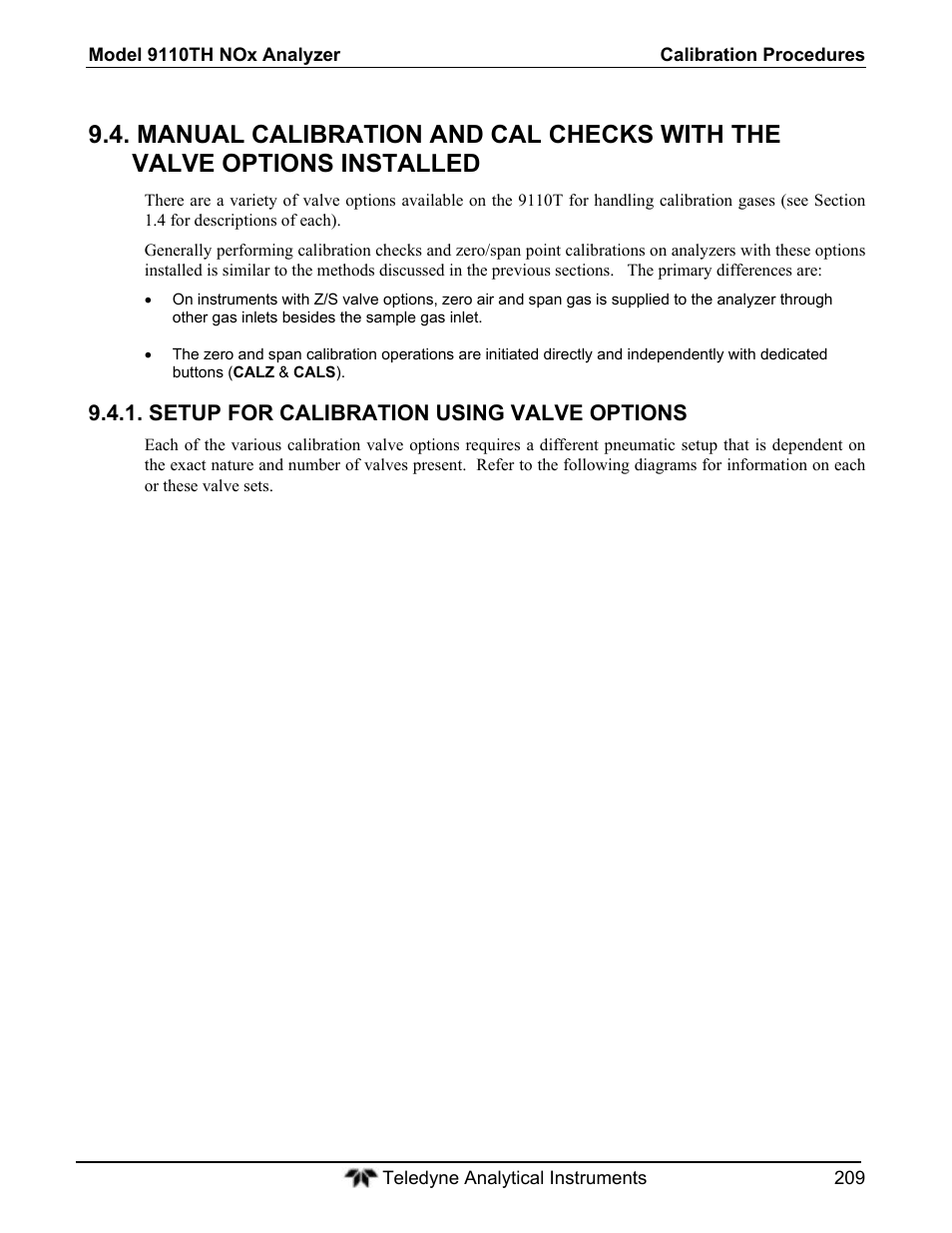 Teledyne 9110T - Nitrogen Oxides Analyzer User Manual | Page 209 / 378