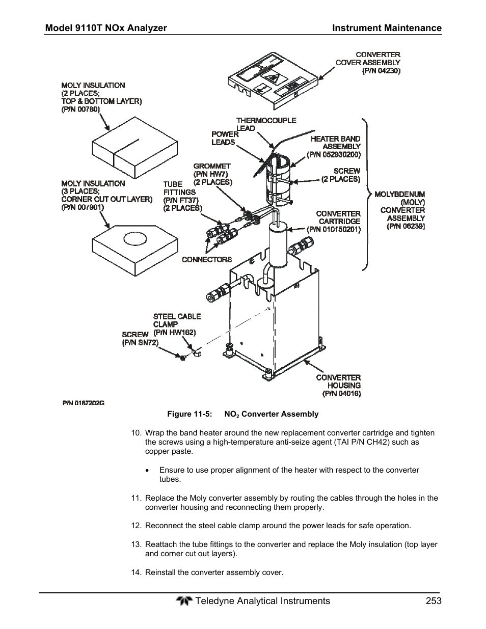 Teledyne 9110T - Nitrogen Oxides Analyzer User Manual | Page 253 / 378